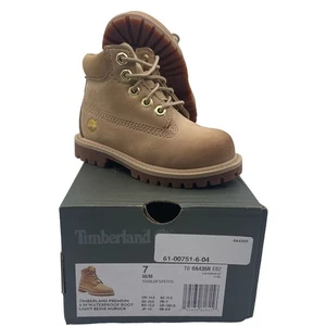 Timberland Premium 6 pulgadas Impermeable Beige Nubuck Botas Niño 7 - Imagen 1 de 8