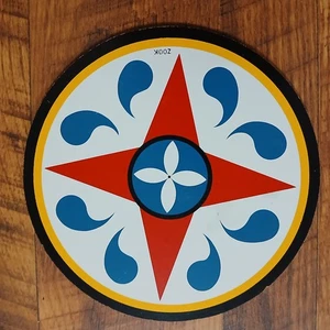 Vtg Zook Trivet Wall Art Pennsylvania  Dutch Star Flower Kitschy MCM 7.75” Cork - Picture 1 of 5