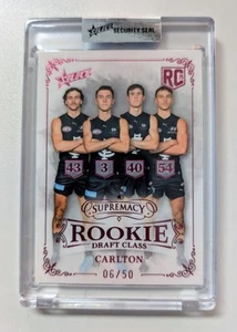 2025 AFL Supremacy Rookie Draft Class Carlton Card #06/50 - Picture 1 of 2