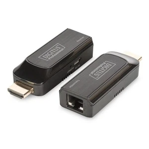 DIGITUS Mini HDMI Extender Set Full HD 50m Cat6/6A/7 via Micro USB Kabel Schwarz - Bild 1 von 4