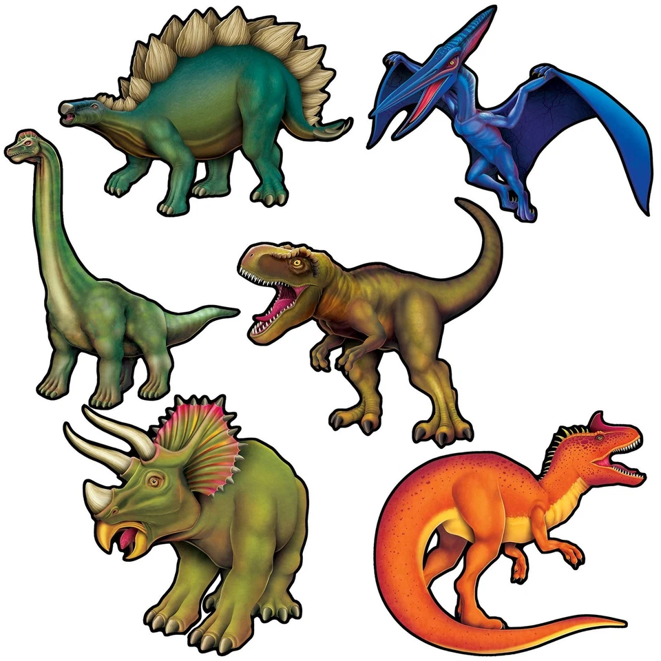 Beistle Dinosaur Stickers - Dinosaurs | Party Supply | Decoration - Image 1 of 1