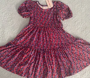 Dot Dot Smile Tier Rhombus Girls Red Blue Green Geometric  Size 7 New - Picture 1 of 2