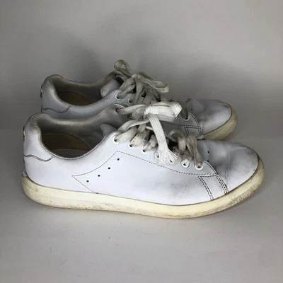Tory Burch Lace Up Casual Sneakers Women Size 7M White Leather  - Image 1 of 4