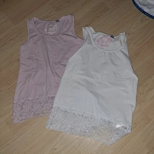 Top Mädchen Bpc 140/146 Weiß Rosa - Bild 1 von 2