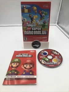 New Super Mario Bros. Wii (Nintendo Wii, 2009) CIB - Tested/Working - Mint Disc - Picture 1 of 6