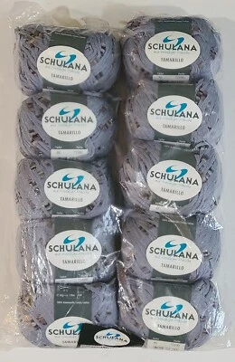 SCHULANA Tamarillo Algodón Hilo Azul con Colores Variegados Paquete de 10 Bolas NUEVO Foto 1 de 4