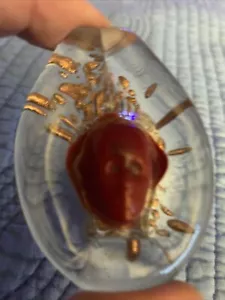 Hand Blown Female Anatomy Erotic Art Glass Devil On 🔥 Copper Inclusions - Picture 1 of 11