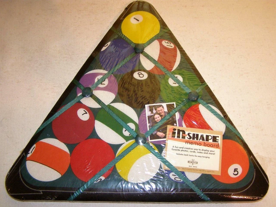 IN-SHAPE MEMO BOARD 15" x 13" Rack of Pool Balls - Makes a Great Gift New SEALED - Image 1 of 1