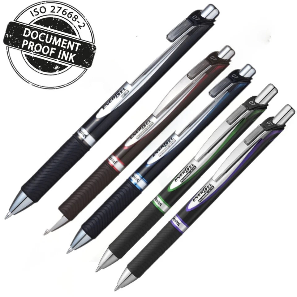 Pentel EnerGel Tinenroller BLP77 dokumentenechte Gel-Tinte 5 Farben Gelstifte - Bild 1 von 1