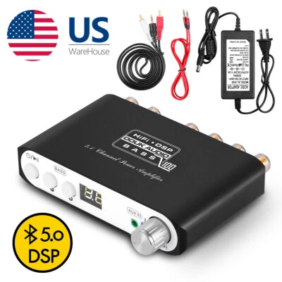 DOUK AUDIO Mini 2.1 Channel Bluetooth 5.0 Amplifier Stereo Receiver Subwoofer Audio Amp