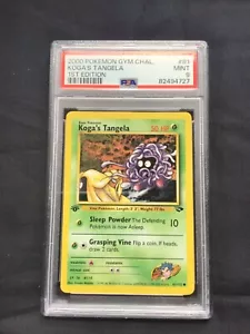 Pokemon Cards: Gym Challenge 1st Edition Common: Koga's Tangela 81/132 PSA 9 - Picture 1 of 6