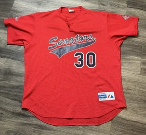 VTG Majestic WASHINGTON SENATORS - NATIONALS - #30 Red Jersey USA MADE SIZE XL - Picture 1 of 12