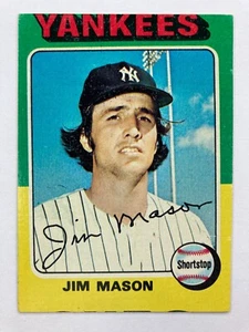 1975 Topps #136 Jim Mason (New York Yankees)    (A) - Picture 1 of 2