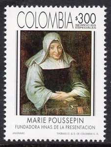 1002 - Colombia 1994 - The 250th Ann. of the Death of Marie Poussepin - MNH Set - Picture 1 of 2