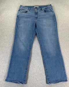 Levi's 505 Straight Leg Size 16 S (Meas 34x29.5)  Women's Jeans Med Wash Stretch - Picture 1 of 12