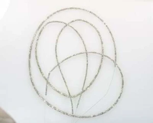 4inc natural White tube cut faceted diamond beads strand, 2-3mm beads Diamonds - Bild 1 von 6