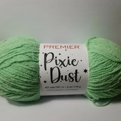 Hilo Premier Pixie Dust Lime Sherbet (brillo verde claro) Worsted 427yds 6oz Foto 1 de 4