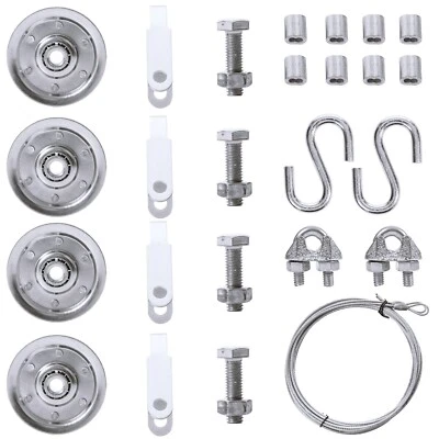 GRANATAN Garage Door Cable and Pulley Replacement Kit, Heavy Duty Pulley