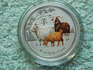 Australian Silver Lunar Series II 2015 cabra coloreada 1/2 oz BU (de rollo) - Imagen 1 de 2