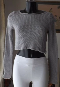 Women wear Sarah Pacini ,Cotton & Nylon light grey jumper one size SP 6578 BNWT - Picture 1 of 7