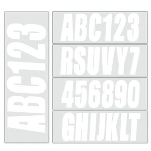 Boat letters and numbers registration stickers 4 Sets of A-Z & 0-9 (White) - Picture 1 of 8