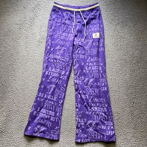 Los Angeles Lakers Sweatpants NBA Womens Medium Purple All Over Print 