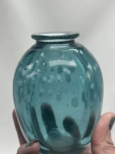 Vintage Briefbeschwerer Vase Kunstglas Paul Manners 1972 Vase signiert mundgeblasen - Bild 1 von 8