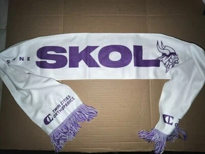 Minnesota Vikings SKOL Whiteout Scarf NEW - Picture 1 of 4