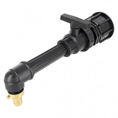 IBC Adapter S60x6 Grobgewinde - 1" Kugelhahn Extra-Lang Regenwassertank Tank - Bild 1 von 2