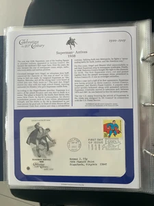FDC CELEBRATING 20th CENTURY 1938 superman arrives - Picture 1 of 1