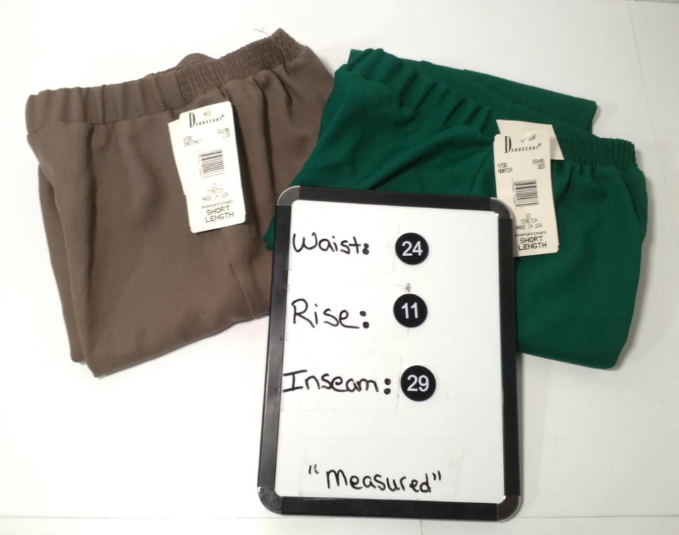Vintage Donnkenny Pull On Short Length Pants Women’s Sz 10 Chestnut & Hunter NWT - Image 1 of 4