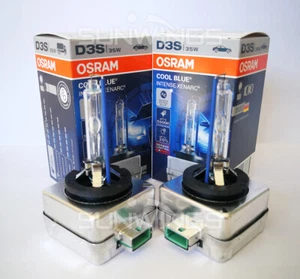 2PCS PAIR Osram XENARC D3S 66340CBI Cool Blue 5500K HID XENON LIGHT BULB - Picture 1 of 2