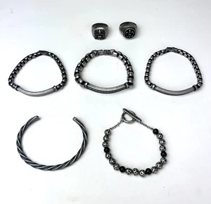 Shop Zenger Stainless Steel Minimal Bracelets And Rings Lot  - Picture 1 of 2