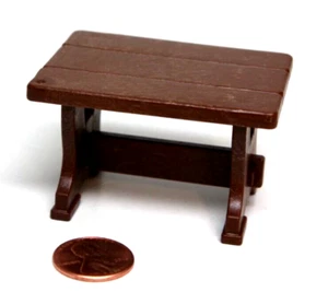 Playmobil Miniature Castle Pirate Camping Pioneer "Wood" Picnic Table Furniture - Picture 1 of 1