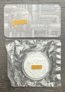 CMG Mint 1 Oz .999 Silver Art Round Bend Over Plumbing W/ COA - Picture 1 of 4
