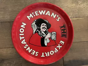 Vintage McEwan's Beer Export Sensation Metal Serving Tray British Pub Decor NICE - Picture 1 of 3