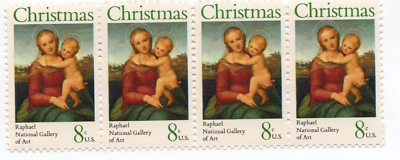 Scott #1507 Madonna (Raphael) Strip of 4 Stamps - MNH - Image 1 of 2