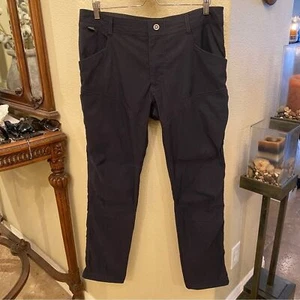 KUHL Men Black Outdoor Hiking Drawstring Hem Pants Size 36x32 - Picture 1 of 13