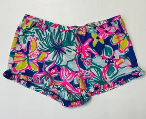 Lilly Pulitzer Girls Pull On Shorts Size XL (12/14) Colorful Elastic Waistband - Picture 1 of 12