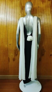 Vintage Dave and Johnny Sleeveless Formal Prom + Dress Size 13/14 Black & White  - Picture 1 of 11