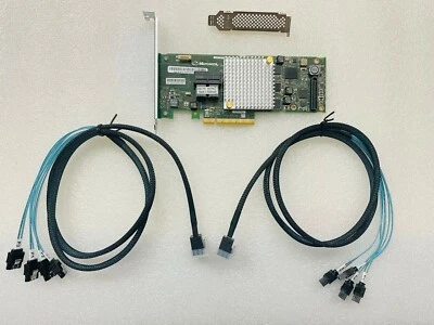 Adaptec ASR-8805 PCI-E 3.0 1GB 12Gb/s RAID Card + 2* SFF-8643 SATA cable - Image 1 of 3