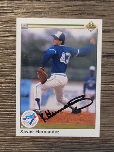 Xavier Hernandez Signed 1990 Upper Deck Rookie Card Toronto Blue Jays Auto  #26