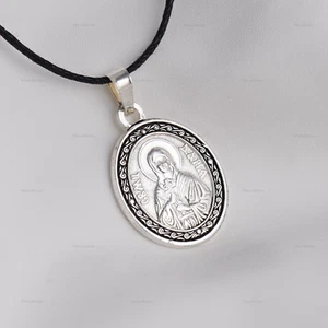 HEILIGE DARIA Orthodoxe Ikone Anhänger Halskette Damen Schmuck Geschenk Икона Дарья - Bild 1 von 3
