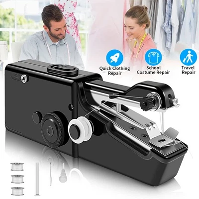 Mini-Handnähmaschine Elektrische Nähmaschine Sewing Machine Tragbare Nähwerkzeug - Bild 1 von 4