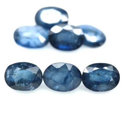 12,08 карата Овальный синий сапфир с подогревом 7 шт. Мадагаскар - Изображение 1 из 4