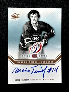 Tintas Mario Tremblay 2008-09 UD MONTREAL CANADIENSES CENTENARIO HABS #HABS-MT 26330 - Imagen 1 de 2