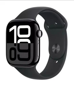 Brand New Apple Watch Series 10 46mm Jet Black Aluminium GPS, With Strap - Zdjęcie 1 z 4
