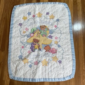 Completed Dimensions Baby Quilt Cross Stitch Twinkle Little Star Bear Moon Satin - Bild 1 von 15