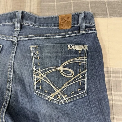 BKE Womens Jeans 29x33.5 Sabrina Stretch Bootcut Medium Wash Denim Embroidered - Image 1 of 4