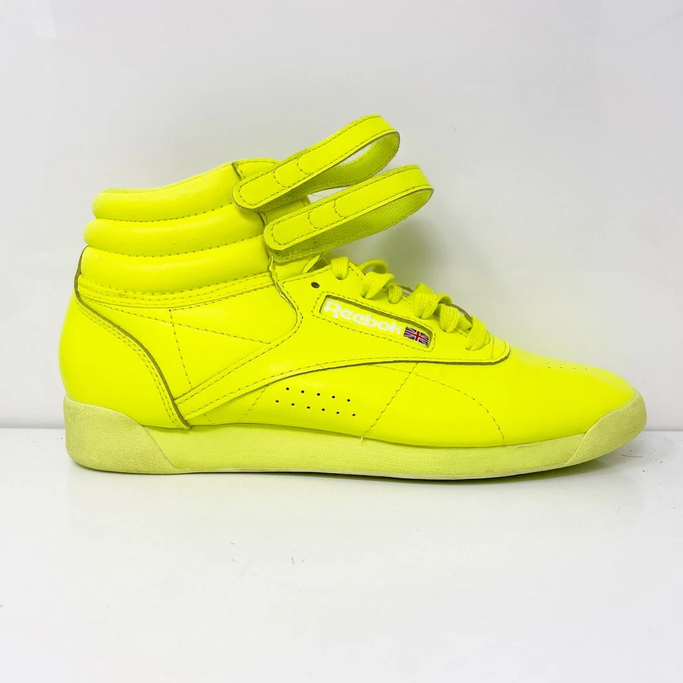 Zapatillas deportivas Reebok para mujer clásicas Freestyle Hi GY4817 amarillas 7,5 Foto 1 de 4